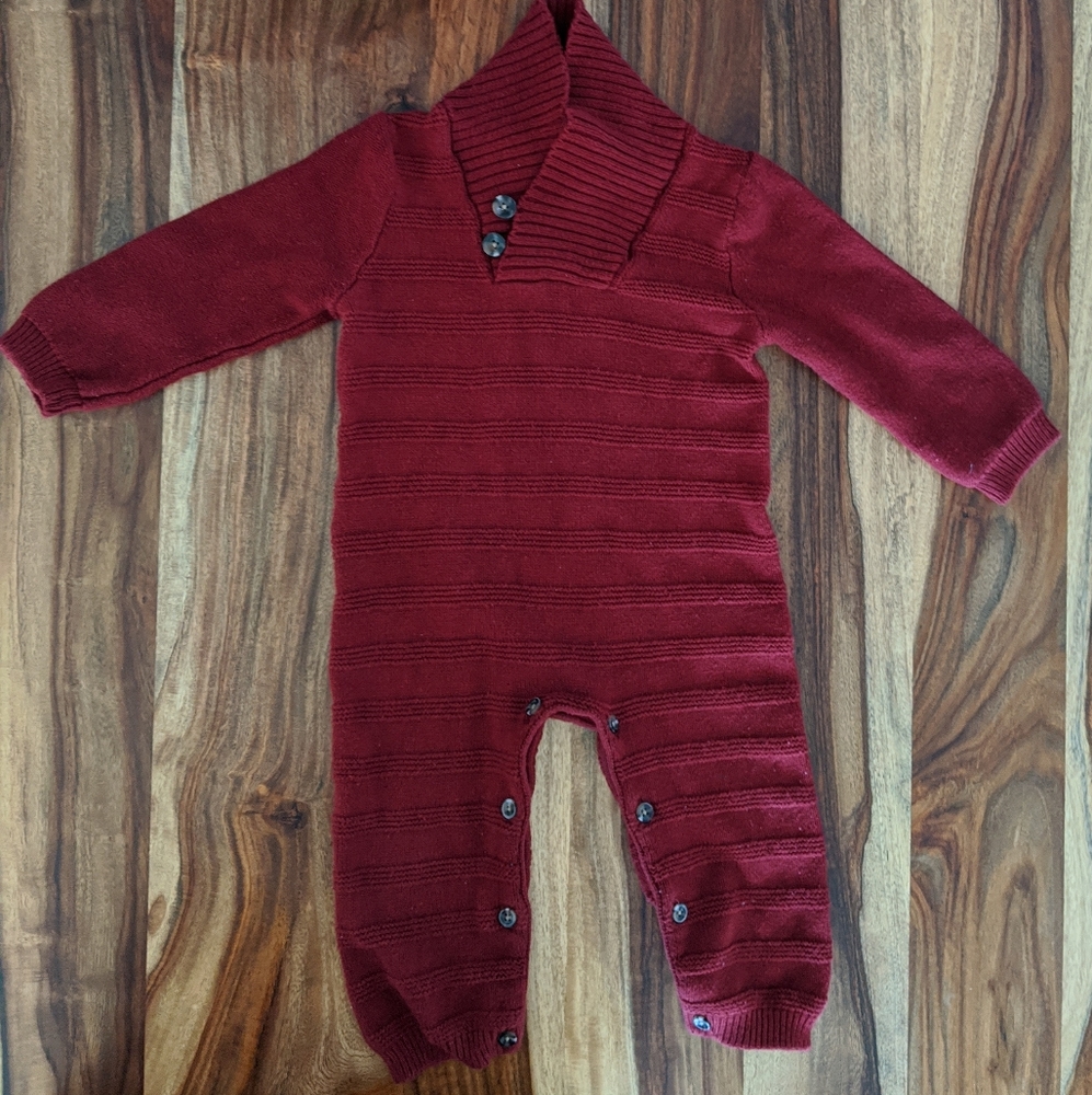 Joe Fresh. Maroon knit one piece. GUC.
